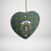 Clan Aiton Tartan Crest Heart Ceramic Ornament GM98 Aiton Tartan Tartan Christmas